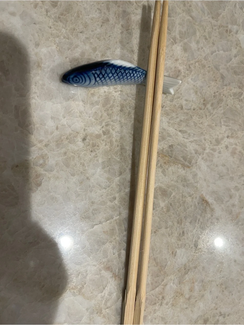 Blue Ceramic Fish Chopstick Rests - Set of 12